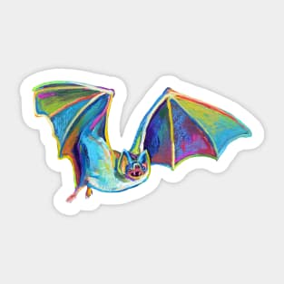 Cute FLYING BAT STICKER by Robert Phelps Sticker